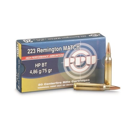 Naboji .223 Rem HPBT 4,86g (75gr) A-481 (20kos) PPU