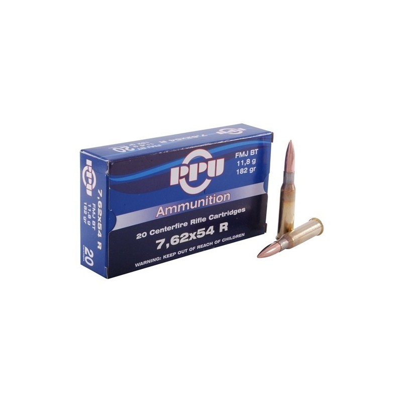 Naboji 7,62x54 R FMJ BT 11,8g (182gr) PPU A-169 (20)