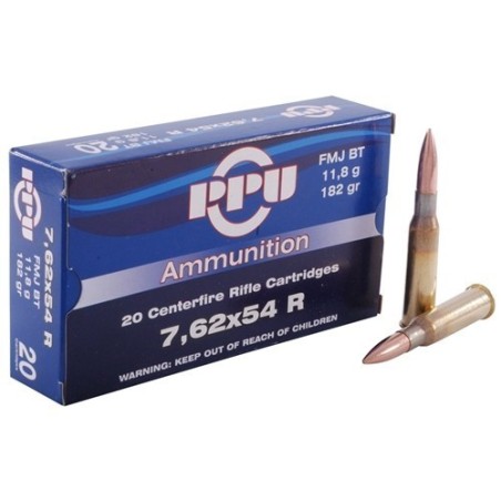 Naboji 7,62x54 R FMJ BT 11,8g (182gr) PPU A-169 (20)