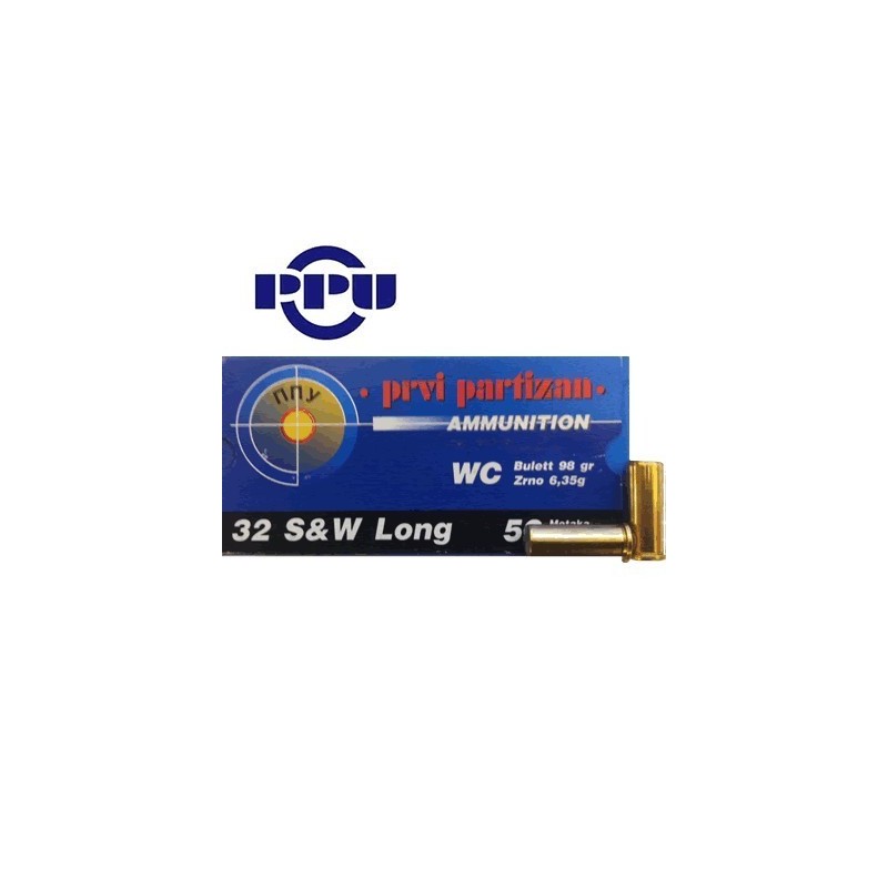 Naboj .32 S&W Long WC 6,35g (98gr) PPU A-298 (50)