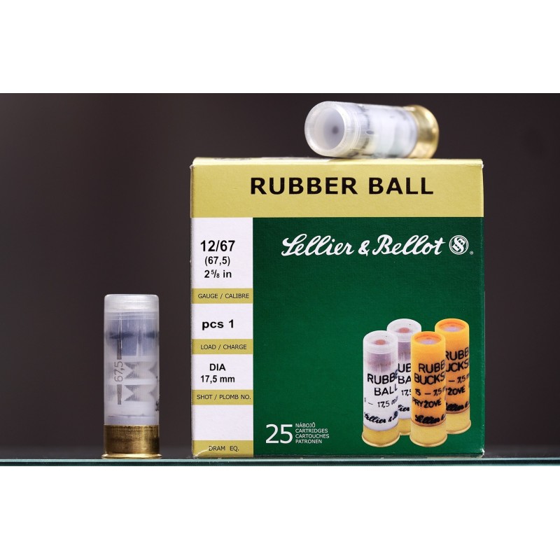 Naboji 12/67,5 S&B Rubber Gumi Krogla (25)