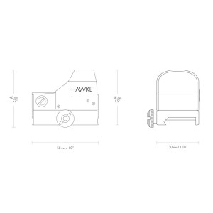 Rdeča pika Hawke Reflex Sight Weaver (avtomatsko ugašanje)