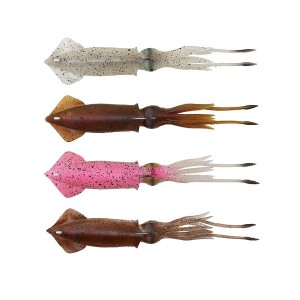 Vaba SG 3D TPE Swim Squid 95mm 10g Red Brown 2pcs