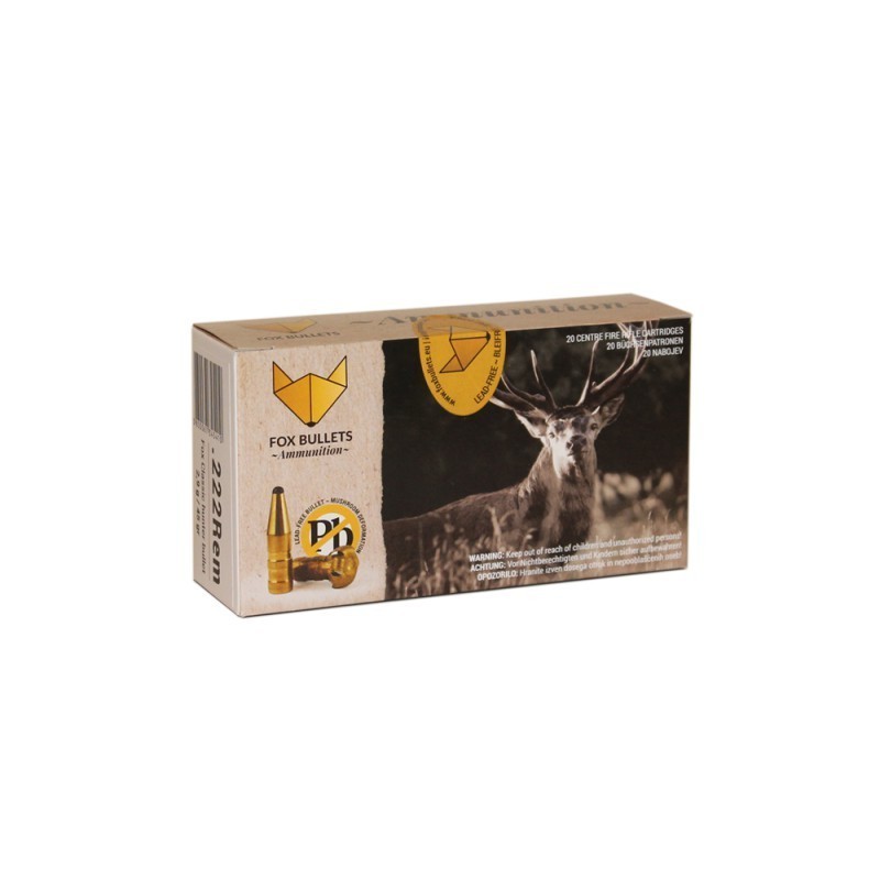 Naboji .222 Rem. 45gr / 2,9g FOX (20)