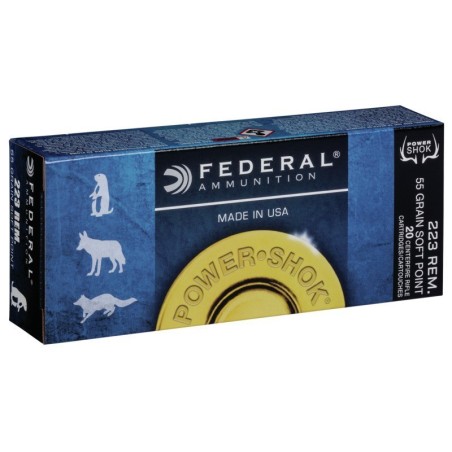 Naboji 223 Rem. Power Shok 3,56g / 55gr SP Federal